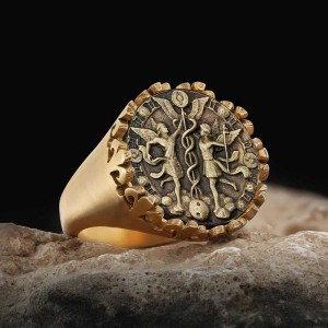 İkizler Burcu Tasarımlı Gümüş Yüzük