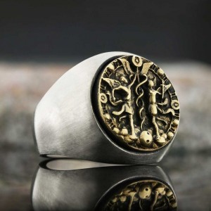 İkizler Burcu Özel Tasarım Gümüş Yüzük